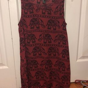 Red elephant dress